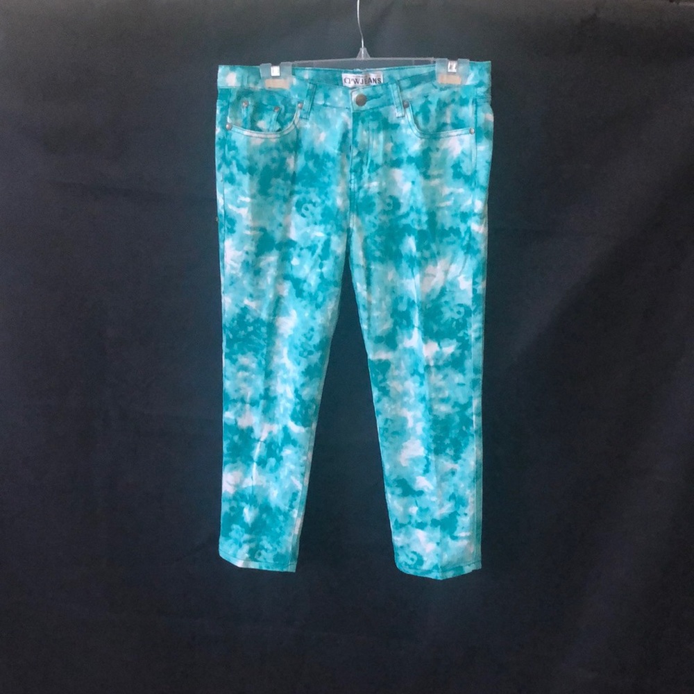 CPW Jeans Green TieDye Capris